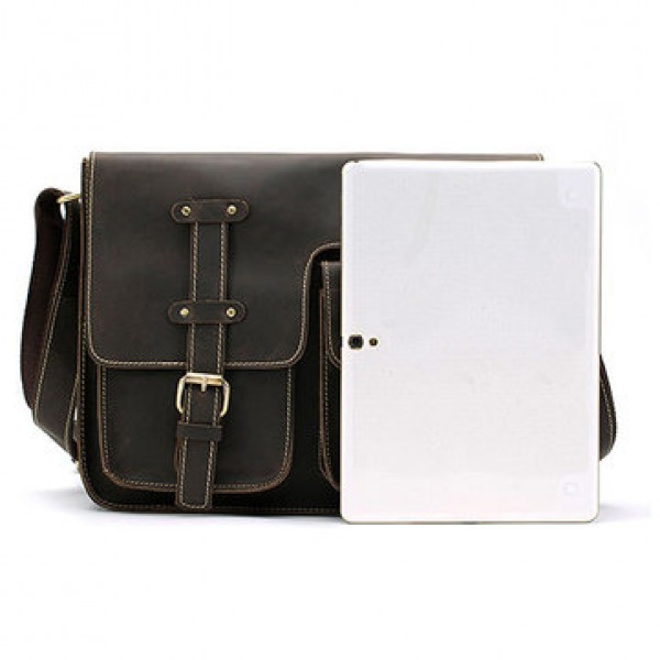 Men Genuine Leather Multifunctional Minimalist Retro Shoulder Crossbody Bag