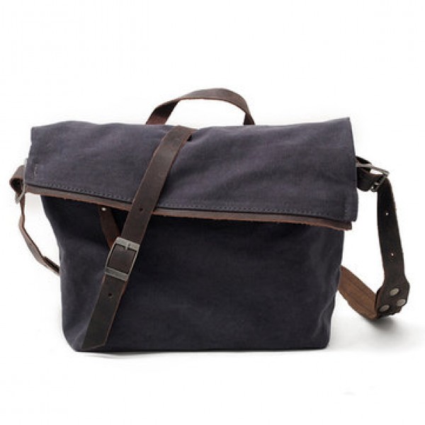 Men Canvas Minimalist Crossbody Bag Handbag Leisure Travel Outdoor Shoulder Bag