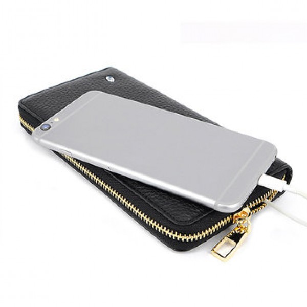 Men Charging Wallet Anti Lost Smart Wallet Multi-function Long Purse