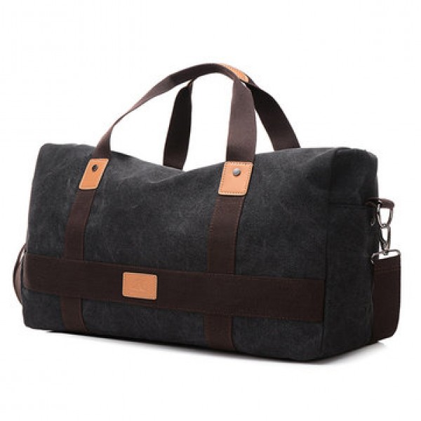 Men Canvas Large Capacity Weekender Bag Handbag Leisure Travel Crossbody Bag Shoulder Bag