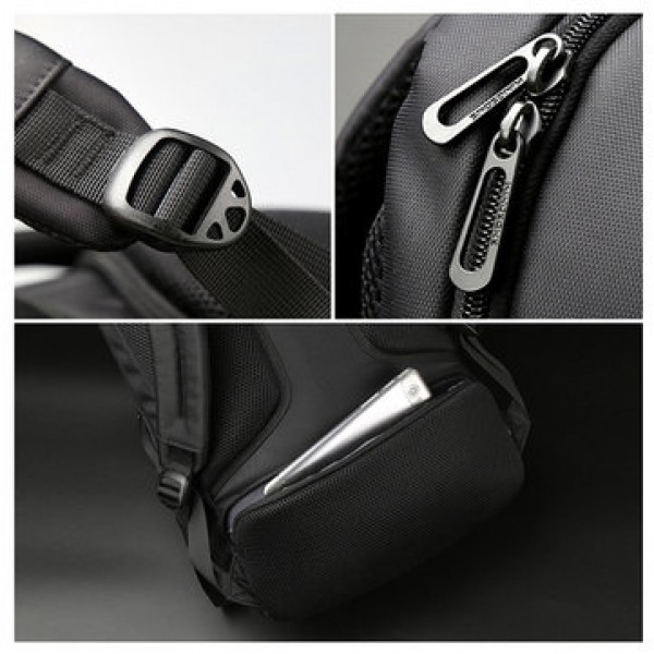 Men Women USB Charging Waterproof Antitheft Laptop Large Capacity Nylon Backpack