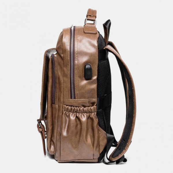 Men Retro Leisure Large Capacity Backpack