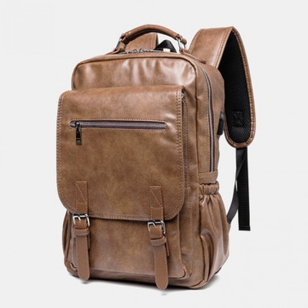 Men Retro Leisure Large Capacity Backpack