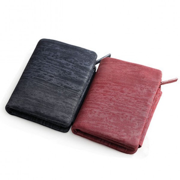 Genuine Leather Wallet Card Bag Coin Purse with SIM Card Holder for Men and Women