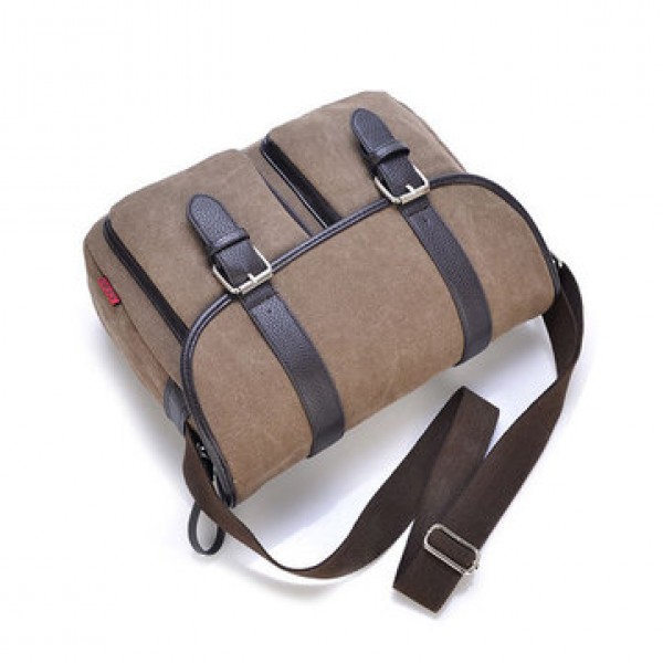 Mens Vintage Canvas Messenger Bag Military Travel Shoulder Bag