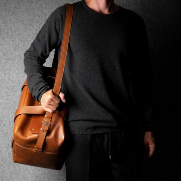 Men Solid Casual Multifunction Bag Laptop Large Crossbody Bag