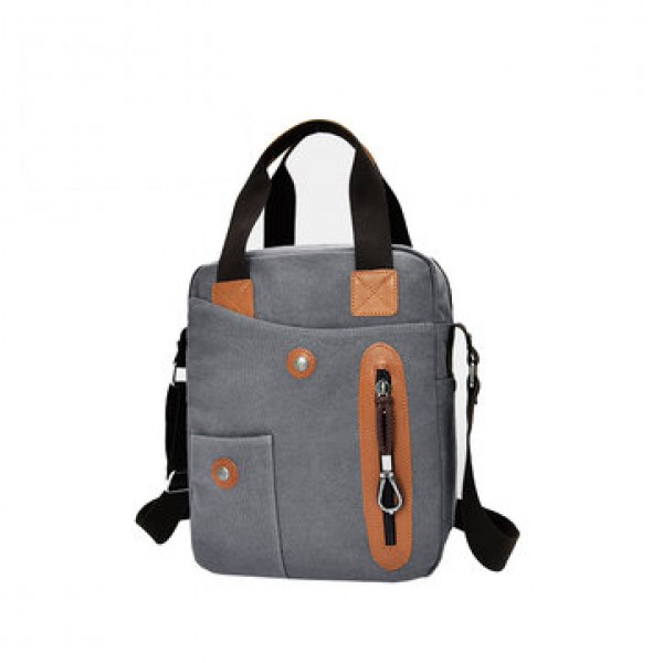Men Canvas Leisure Business Vertical Crossboby Bag Handbag Light Weight Minimalist Briefcase