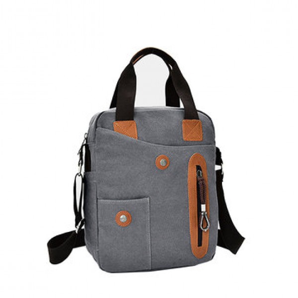 Men Canvas Leisure Business Vertical Crossboby Bag Handbag Light Weight Minimalist Briefcase