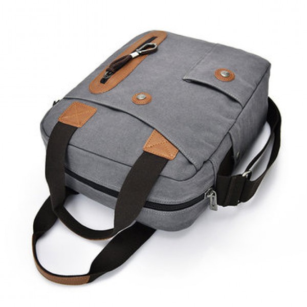 Men Canvas Leisure Business Vertical Crossboby Bag Handbag Light Weight Minimalist Briefcase