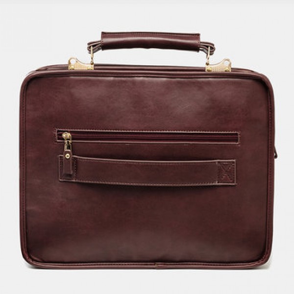 Men Faux Leather Business Bag Messenger Bag Handbag Office Work