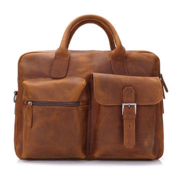 Genuine Leather Handbag Shoulder Leisure Men's Bag Business Briefcase