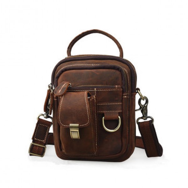 Men's Messenger Bag Retro Shoulder Bag Genuine Leather Men's Crossbody Bags