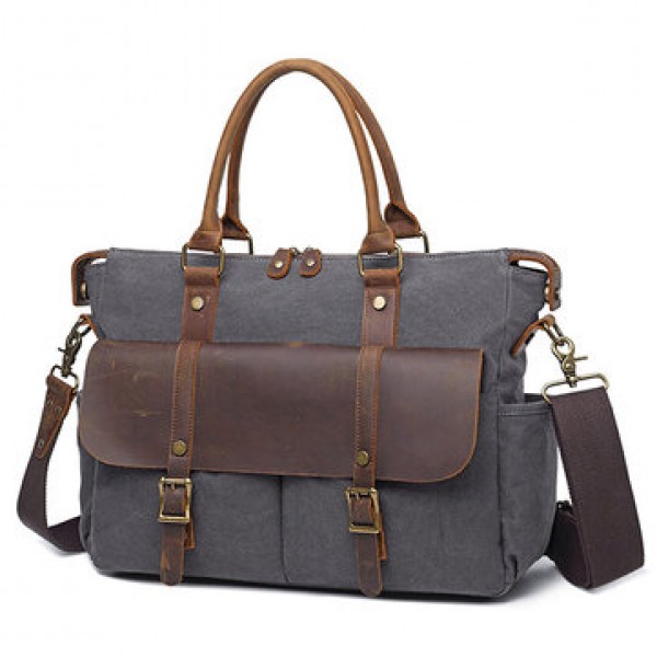 Men Outdoor Travel Handbag Vintage Crossbody Shoul...