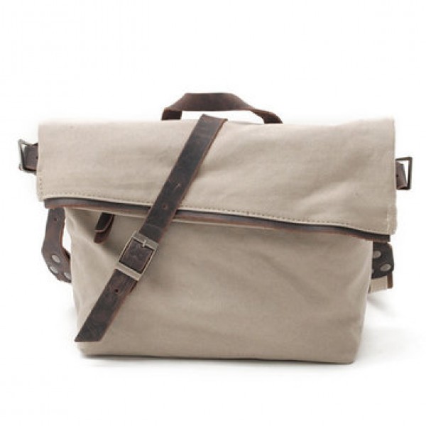 Men Canvas Minimalist Crossbody Bag Handbag Leisure Travel Outdoor Shoulder Bag