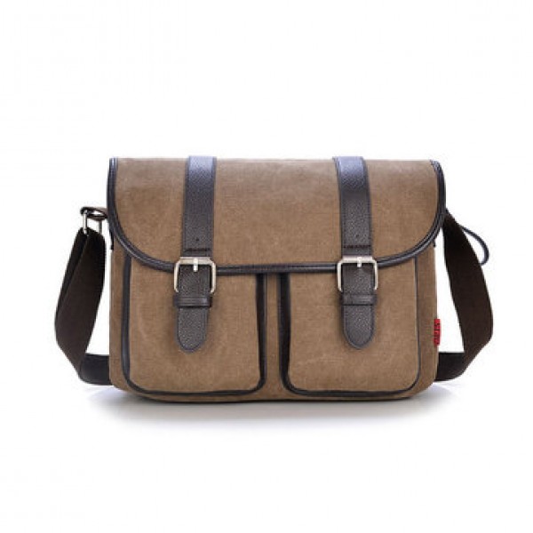 Mens Vintage Canvas Messenger Bag Military Travel Shoulder Bag