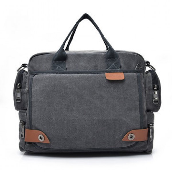 Men Quality Canvas Casual Business Large Capacity ...