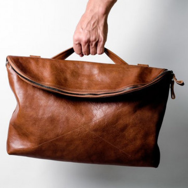 Men Handbag Casual Multifunction Foldable Solid Cr...